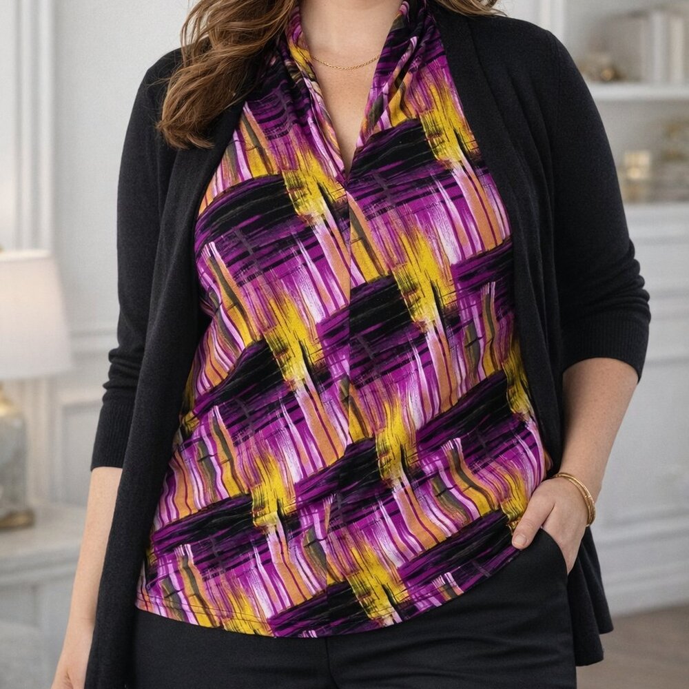 Jones Studio - Sleeveless Printed Blouse Office Wear Business Casual Tank
